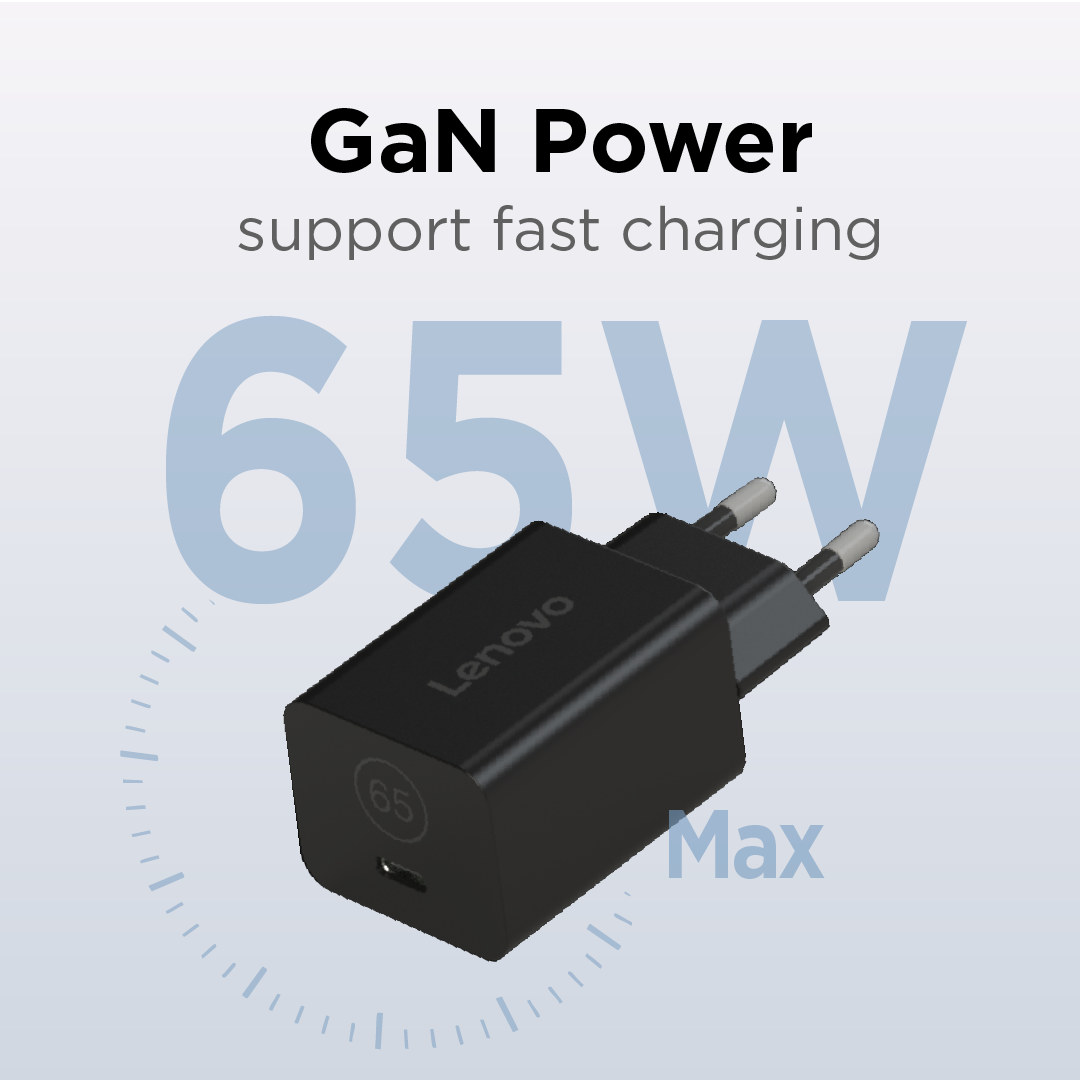 LENOVO Go40AWGN65EU 65W USB-C Nano Şarj Adaptörü ikinci görünüm