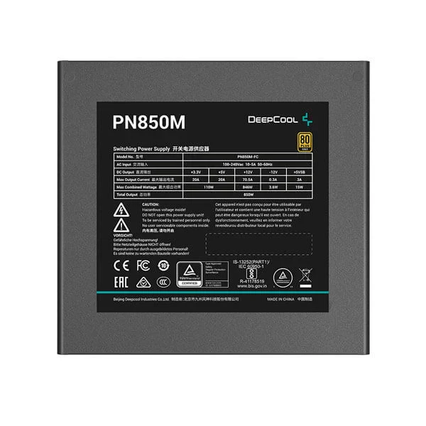 DEEPCOOL 850W 80+ GOLD PN850M Tam Modüler Power Supply