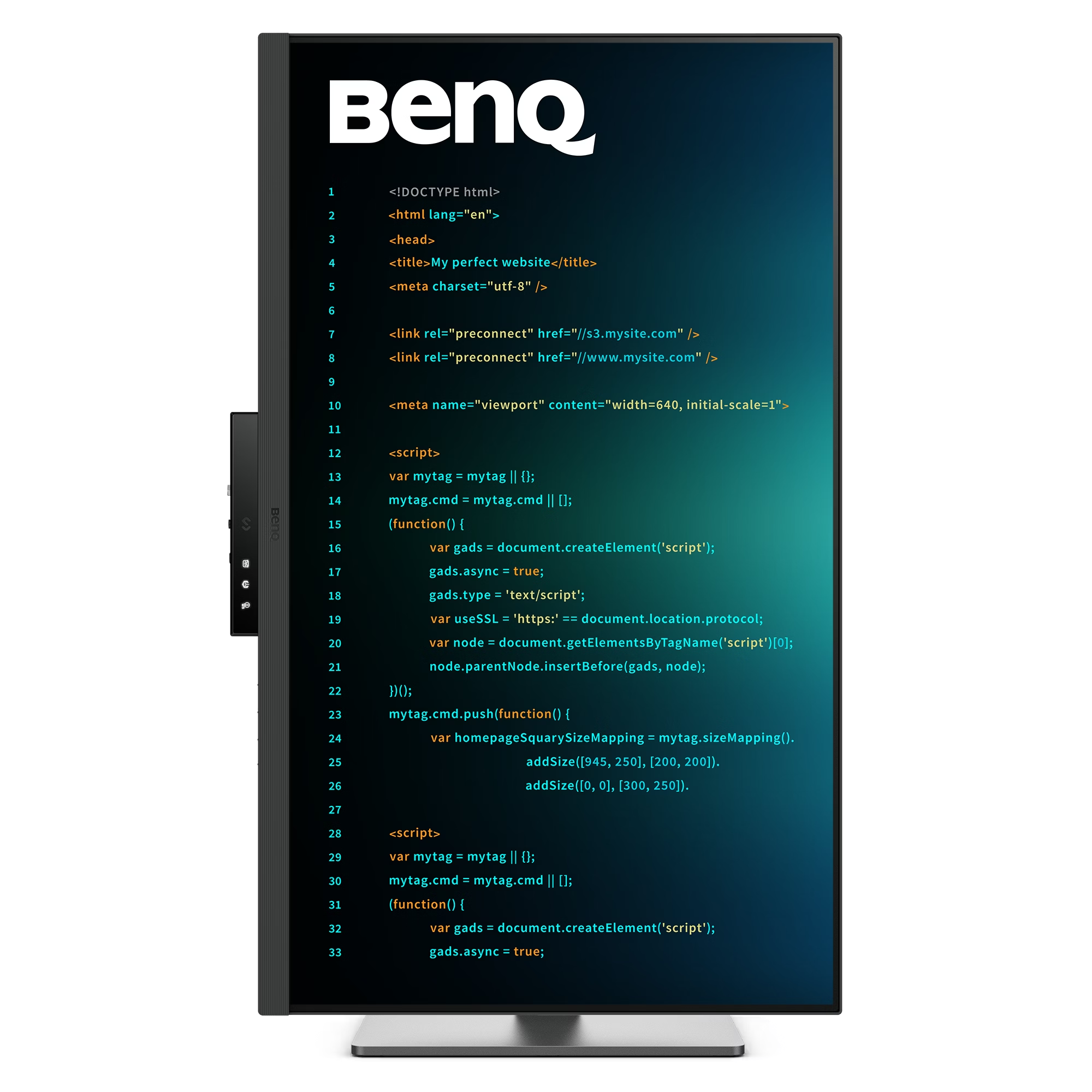 BENQ 31.5" IPS RD320U 5MS 60HZ HDMI-DP TYPEC Daisy Chain Pivot PIP/PBP DualView Yazılımcı ve Kod Geliştirici Monitörü 3840X2160