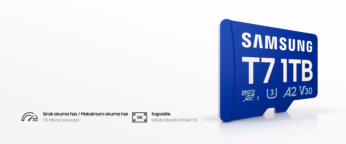 SAMSUNG 128GB T7 MB-MB128T/WW Endurance microSDXC Hafıza Kartı