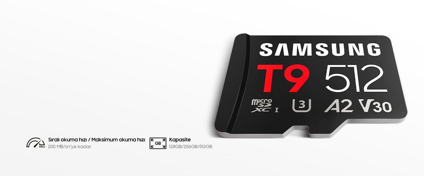 SAMSUNG 128GB PRO Ultimate T9 MB-MH128T/WW MicroSDXC Hafıza Kartı (Adaptörlü)