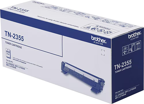 BROTHER TN-2355 Siyah Orijinal Lazer Toner (Yaklaşık 2.600 Sayfa)