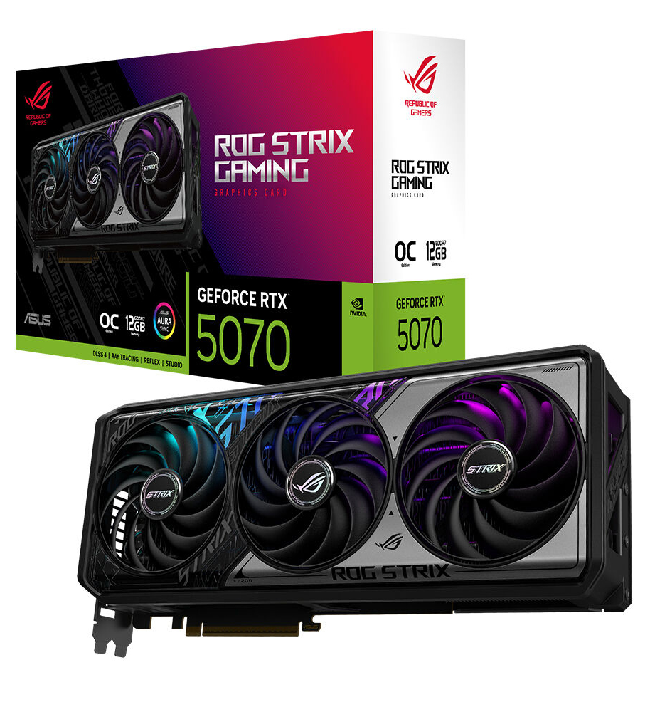 ASUS 12GB ROG STRIX RTX5070-O12G GAMING GDDR7 HDMI-DP PCIE 5.0 / 90YV0M80-M0NA00