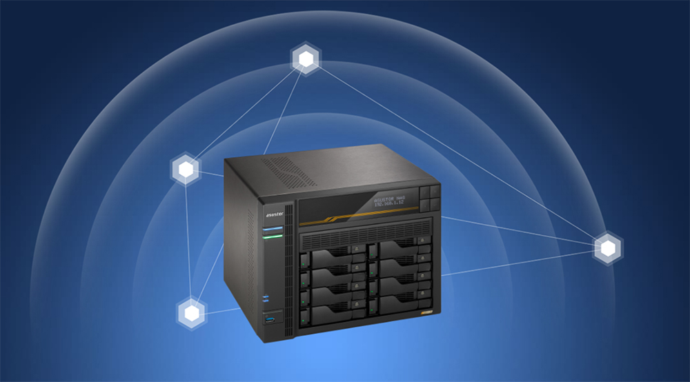 ASUSTOR 8diskli RYZEN V3C14-16GB DDR5 ECC RAM-2-10GbE Nas Server LOCKERSTOR 8 Gen3 AS6808T