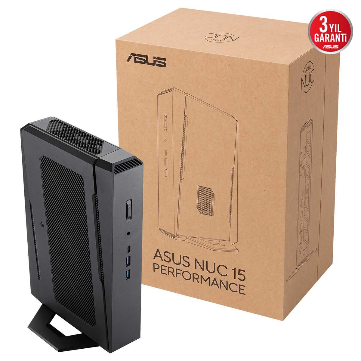 ASUS ULTRA 9 275HX-RAM DSİK YOK-12GB RTX5070-FDOS GAMING MINI PC / NUC15 PERFORMANCE RNUC15JNK9X40002 / 90AR00V1-M000B0 ikinci görünüm