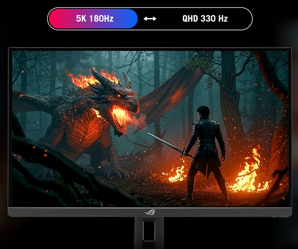 ASUS 27" FAST IPS ROG STRIX 5K XG27JCG 0.3MS DUAL 180-330HZ HDMI-DP TYPEC Gaming Monitör 5120x2880  / 90LM0CE0-B01371