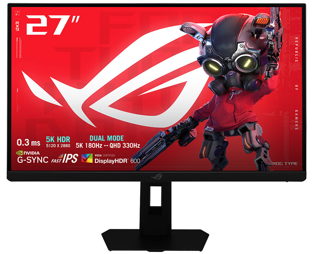 ASUS 27" FAST IPS ROG STRIX 5K XG27JCG 0.3MS DUAL 180-330HZ HDMI-DP TYPEC Gaming Monitör 5120x2880  / 90LM0CE0-B01371