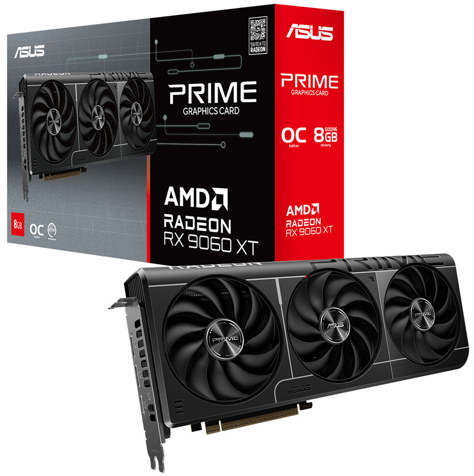 ASUS 8GB PRIME RX9060XT-O8G GDDR6 128bit HDMI-DP PCIE 5.0