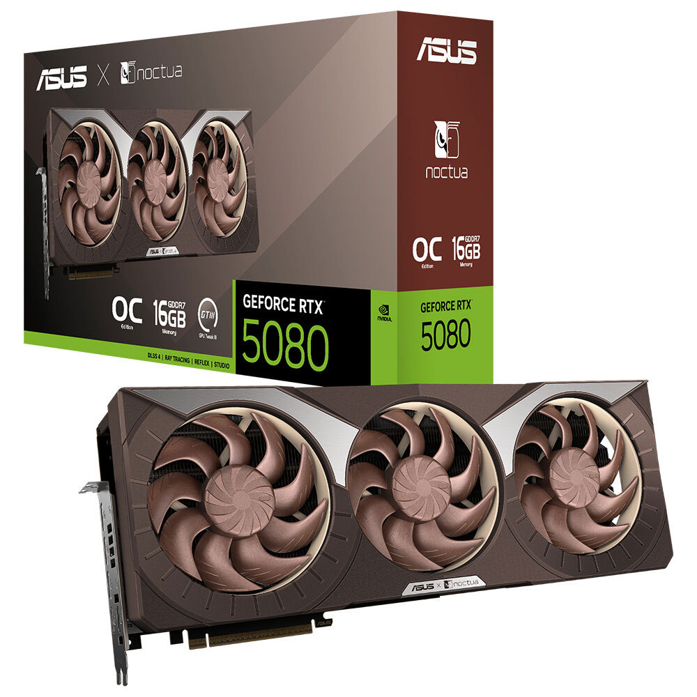 ASUS 16GB RTX5080-O16G NOCTUA GDDR7 256bit HDMI-DP PCIE 5.0