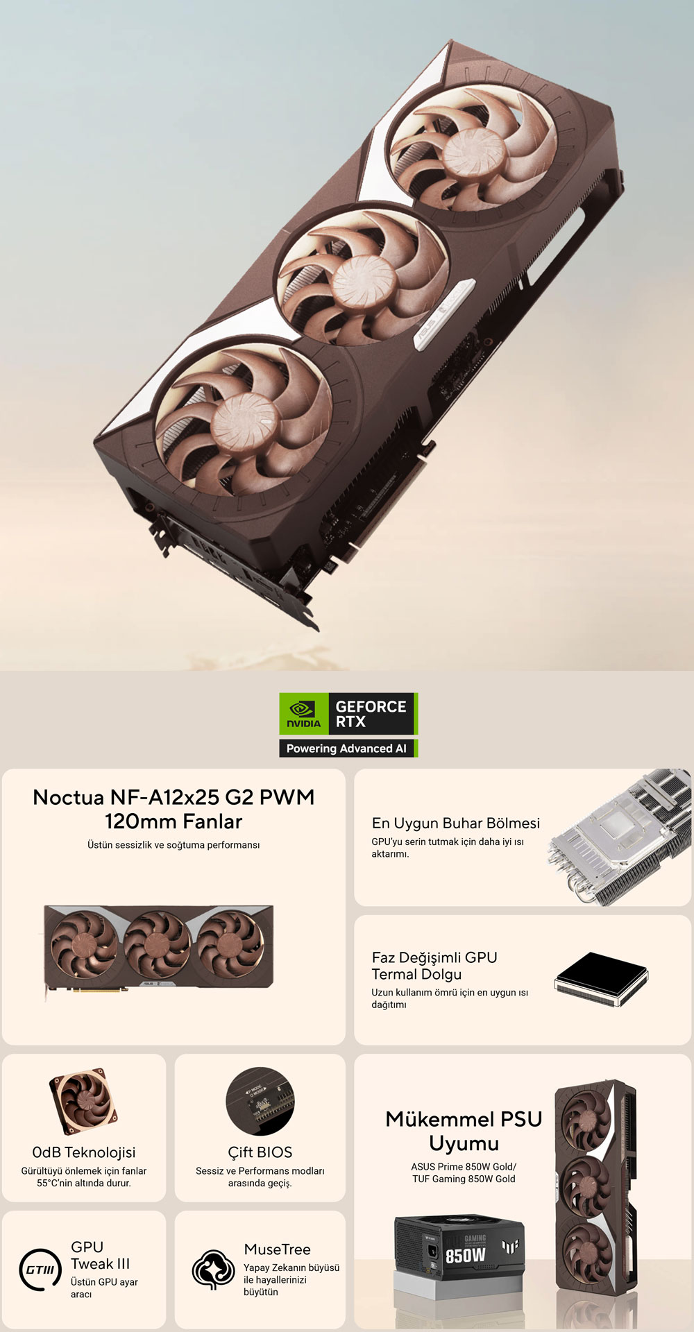 ASUS 16GB RTX5080-O16G NOCTUA GDDR7 256bit HDMI-DP PCIE 5.0