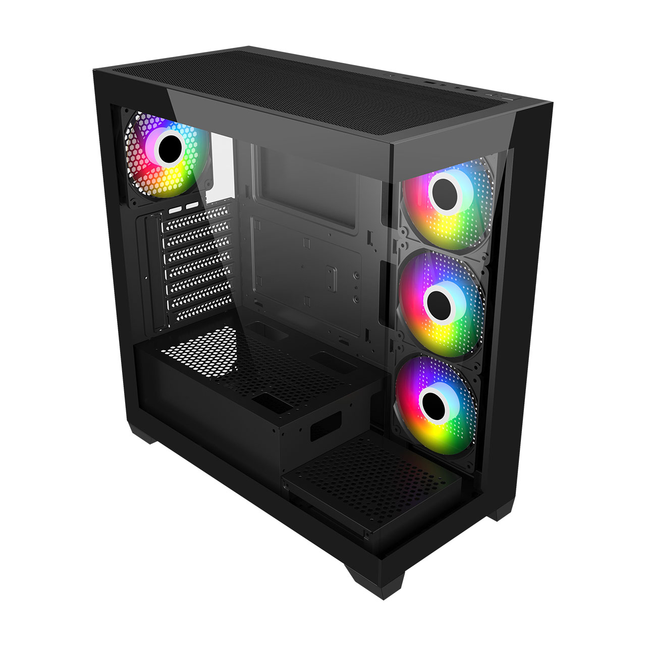 FSP 750W Gen5 M340 GAMING Siyah ATX Pc Kasası ikinci görünüm