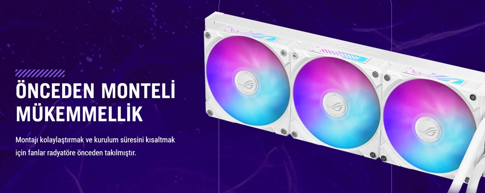 ASUS 360MM ROG RYUO IV SLC 360 ARGB WHITE AM5-1851p Sıvı Soğutmalı İşlemci Fanı /  90RC0152-B0EAY0