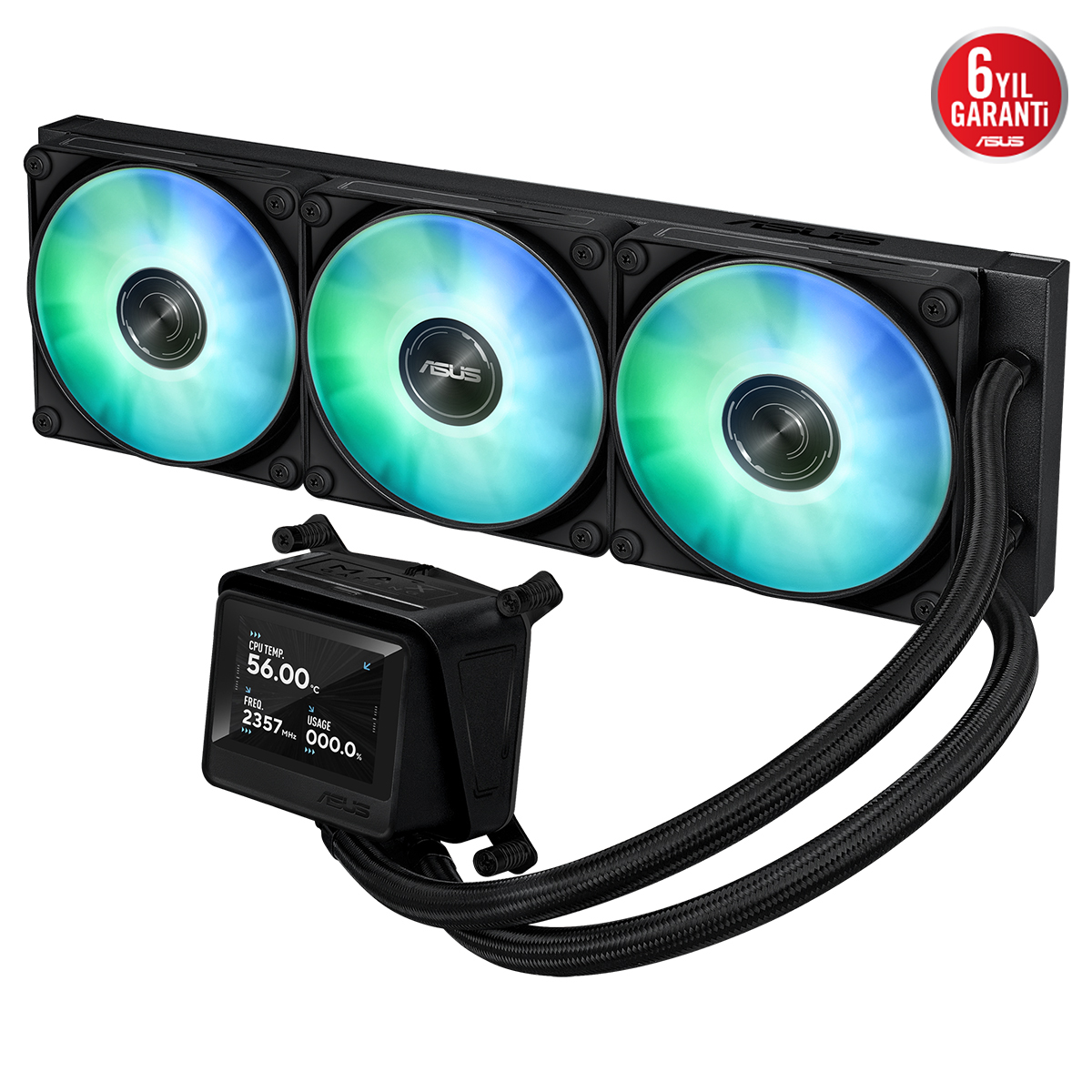 ASUS 360MM MAX GAMING LC 360 ARGB LCD ARGB AM5-1851p Sıvı Soğutmalı İşlemci Fanı / 90RC01G1-B0EAY0