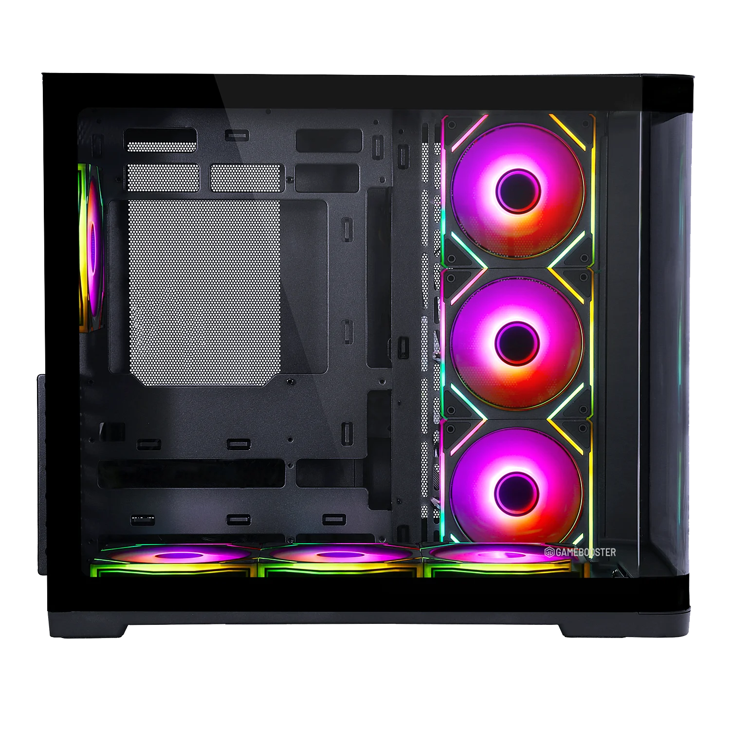 GAMEBOOSTER 850w 80+ BRONZE GB-G2852B-850W Gaming Mid-Tower PC Kasası Siyah 7-Fanlı