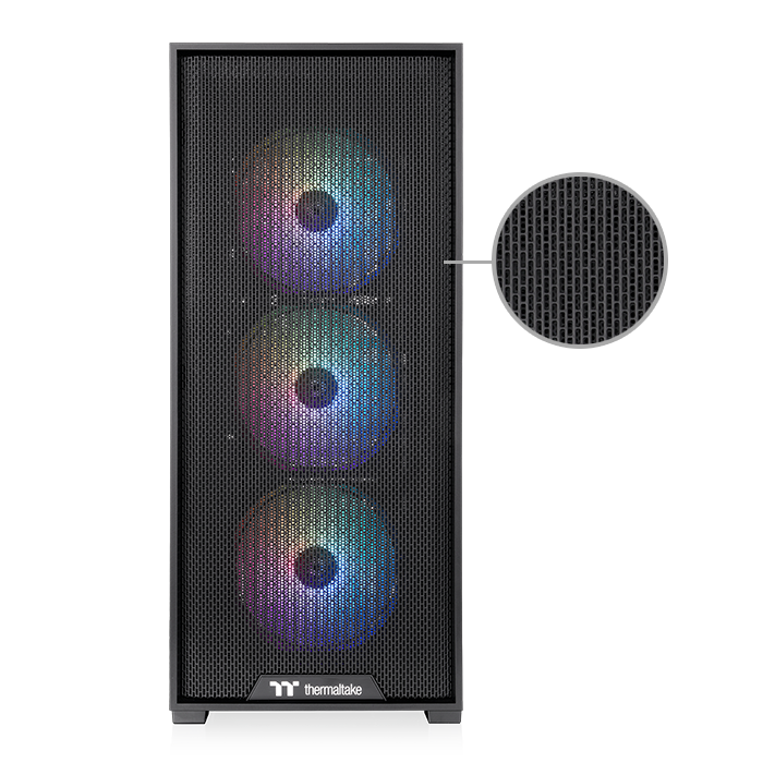THERMALTAKE 650W 80+ BRONZE V290 TG CA-3Z7-65M1WE-00 3-ARGB FANLI Gaming Mid-Tower PC Kasası
