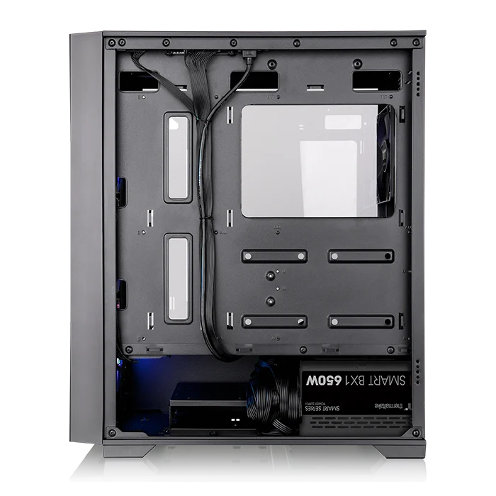 THERMALTAKE 650W 80+ BRONZE V290 TG CA-3Z7-65M1WE-00 3-ARGB FANLI Gaming Mid-Tower PC Kasası