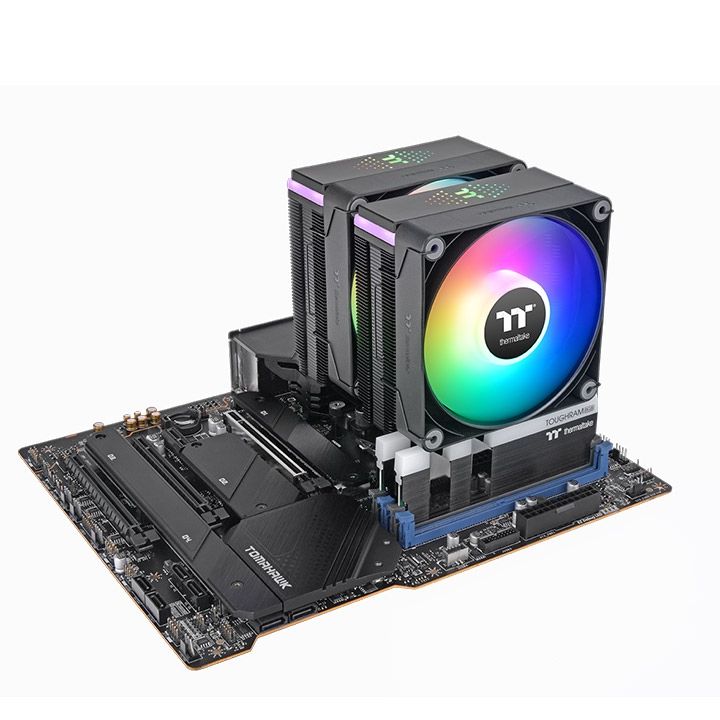 THERMALTAKE ASTRIA 600 BLACK CL-P121-CA12SW-A ARGB AM5-1851p Hava Soğutmalı Dual İşlemci Fanı ikinci görünüm