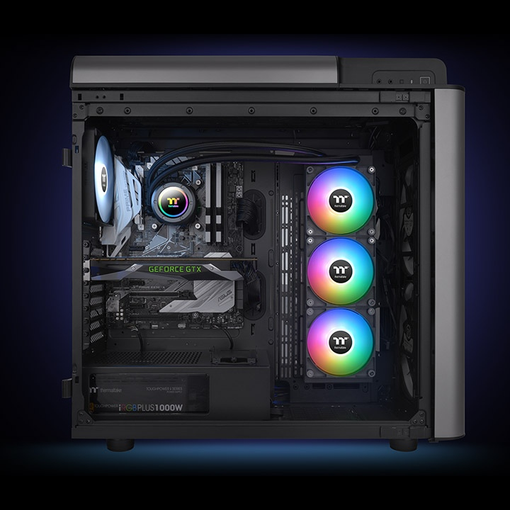 THERMALTAKE 420MM TH420 CL-W376-PL14SW-A ARGB AM5-1851p Sıvı Soğutmalı İşlemci Fanı ikinci görünüm