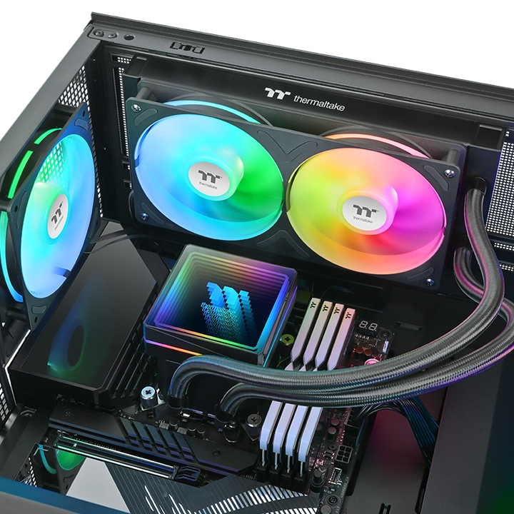THERMALTAKE 240MM TH240 v3 CL-W465-PL12SW-A AM5-1851p Sıvı Soğutmalı İşlemci Fanı ikinci görünüm