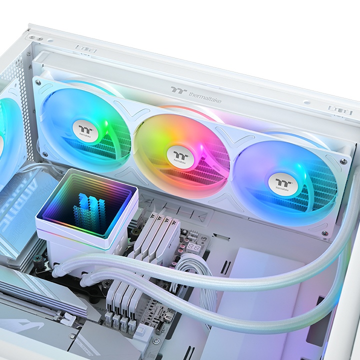 THERMALTAKE 360MM TH360 v3 CL-W468-PL12SW-A AM5-1851p Sıvı Soğutmalı İşlemci Fanı Beyaz ikinci görünüm