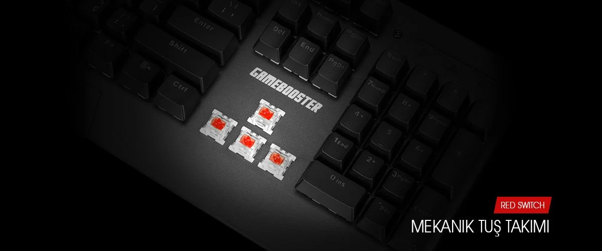 GAMEBOOSTER G5R Defender Rainbow Aydınlatmalı Mekanik Oyun Klavyesi