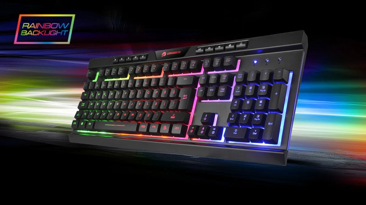 GAMEBOOSTER G69K Outlander Rainbow Aydınlatmalı Membrane Oyun Klavyesi