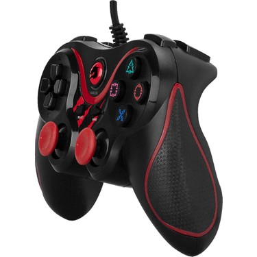 GAMEBOOSTER GB-J38 USB Kablolu Oyun Kolu, Çift Titreşim Motorlu,PC ve PS3 Uyumlu Gamepad
