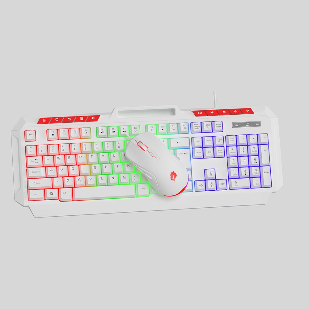 GAMEBOOSTER KM-11W Knight Kablosuz Multimedyalı Klavye-Mouse Set Beyaz (Tek USB Alıcı ile Çift Cihaz Bağlantısı) ikinci görünüm