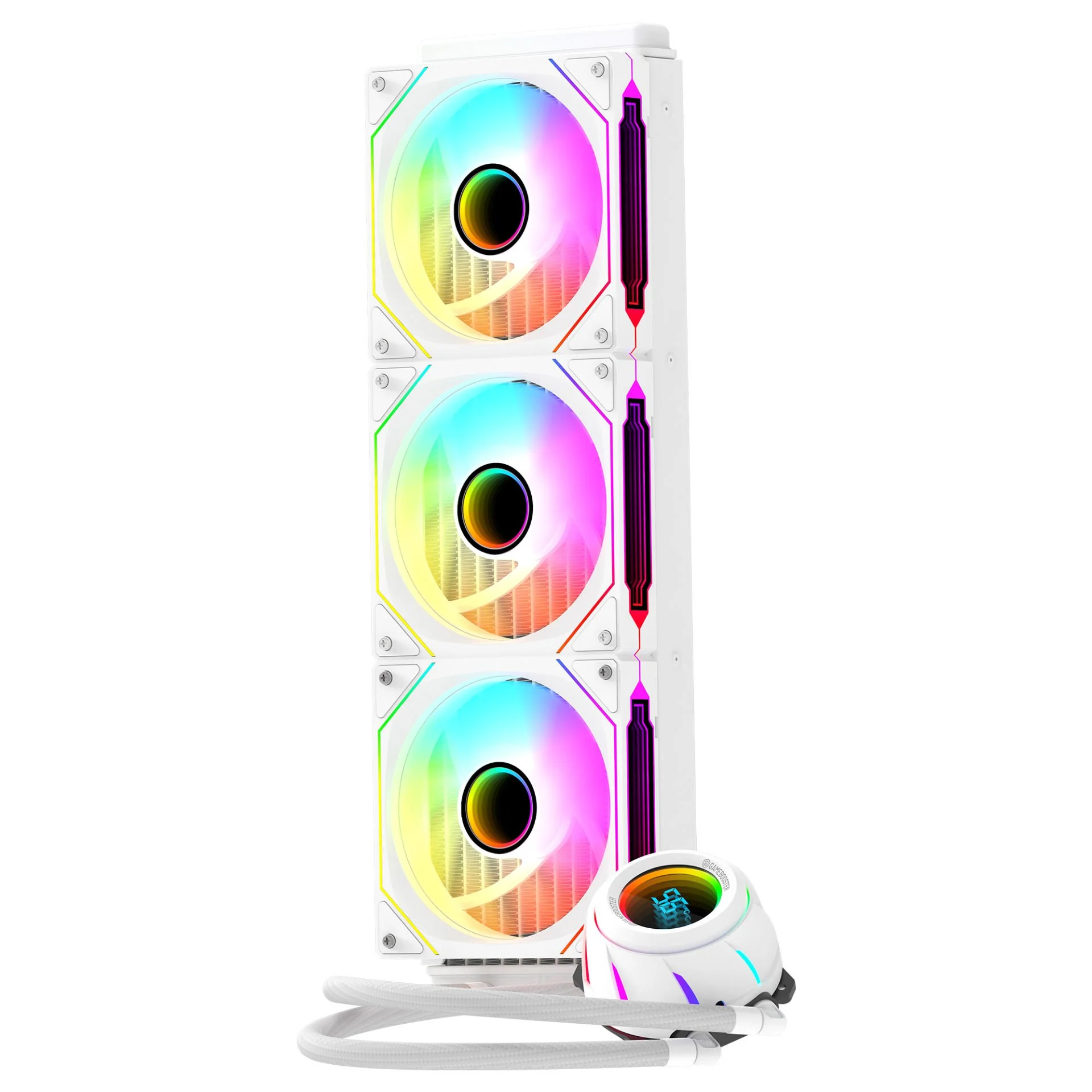 GAMEBOOSTER 360MM BLADE 360W GB-LCS-BL360W ARGB AM5-1851p Sıvı Soğutmalı İşlemci Fanı Beyaz