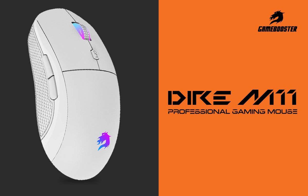GAMEBOOSTER M11 Dire RGB Aydınlatmalı Beyaz Profesyonel Gaming Mouse