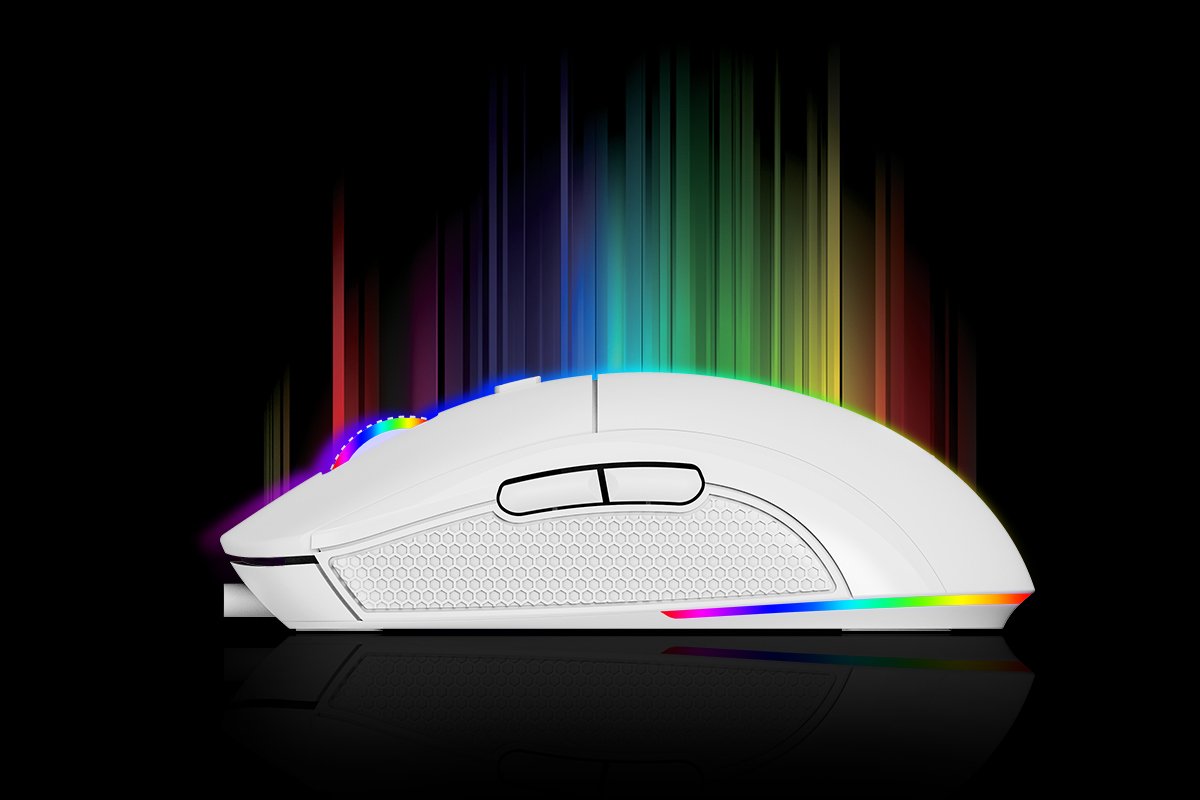 GAMEBOOSTER M11 Dire RGB Aydınlatmalı Beyaz Profesyonel Gaming Mouse