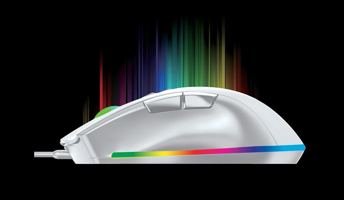 GAMEBOOSTER M16 Myth Yüksek Hassasiyetli Dynamic RGB Aydınlatmalı, Makro Destekli Kablolu Profesyonel Beyaz Oyuncu Mouse