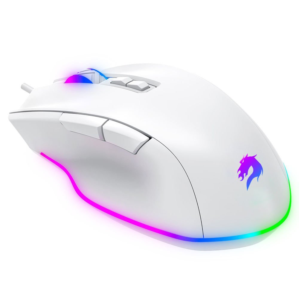 GAMEBOOSTER M16 Myth Yüksek Hassasiyetli Dynamic RGB Aydınlatmalı, Makro Destekli Kablolu Profesyonel Beyaz Oyuncu Mouse ikinci görünüm