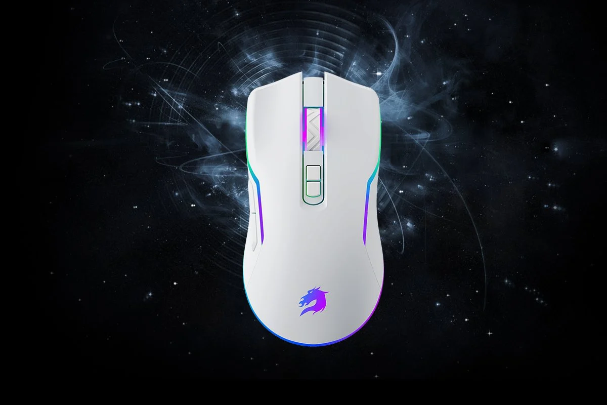 GAMEBOOSTER M18 Inferno 2.4ghz Kablosuz RGB Aydınlatmalı Beyaz Profesyonel Gaming Mouse