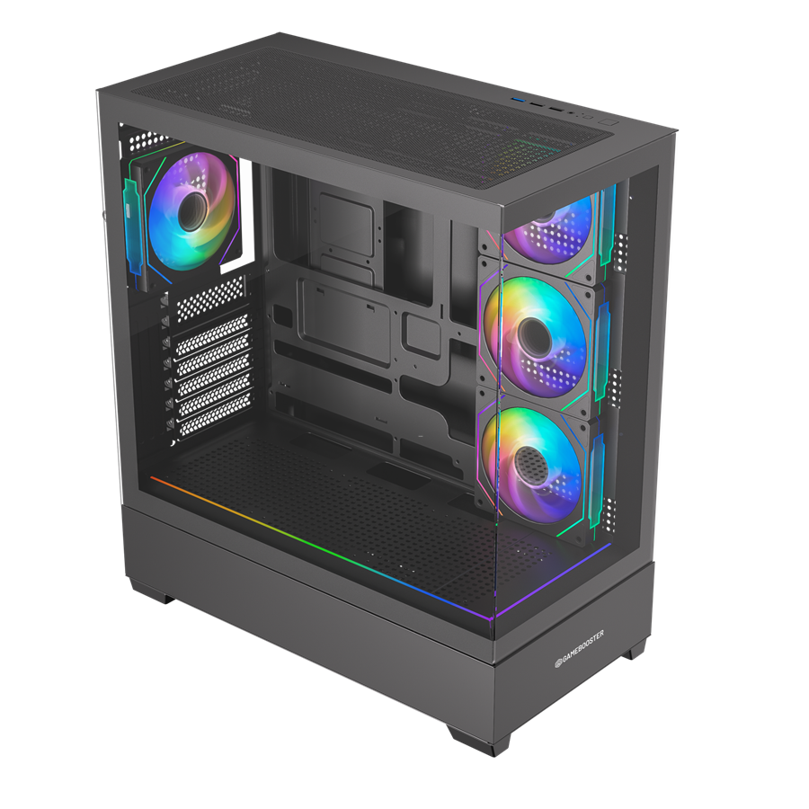 GAMEBOOSTER 750W 80+ BRONZE NYVRA PRIME JBST-GBJML01 4-ARGB Fanlı Gaming EATX PC Kasası ikinci görünüm