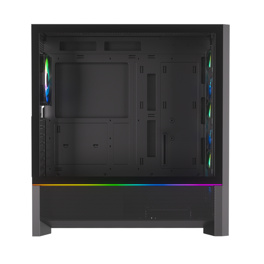 GAMEBOOSTER 750W 80+ BRONZE MYSTRAL JBST-GBJML03 4-ARGB Fanlı Gaming EATX PC Kasası ikinci görünüm
