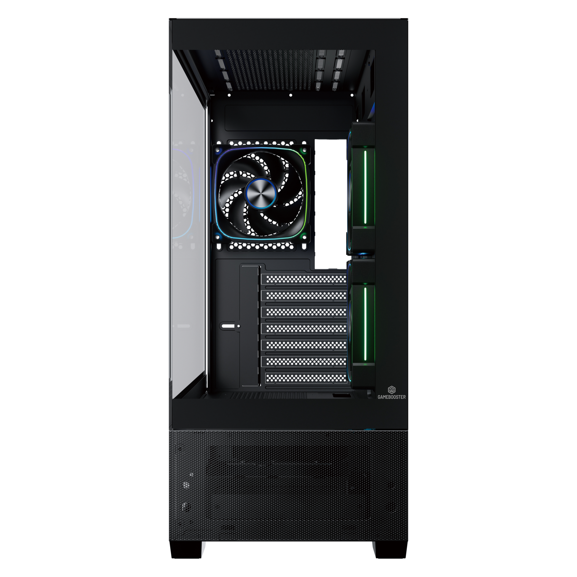 GAMEBOOSTER 750W 80+ BRONZE NYVRA ALPHA JBST-GBXMC03 3-RGB Fanlı Gaming Mid-Tower PC Kasası
