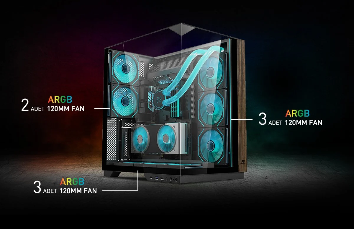 POWERBOOST ECLIPSE JBST-PBA100B 8-ARGB Fanlı Gaming Mid-Tower PC Kasası