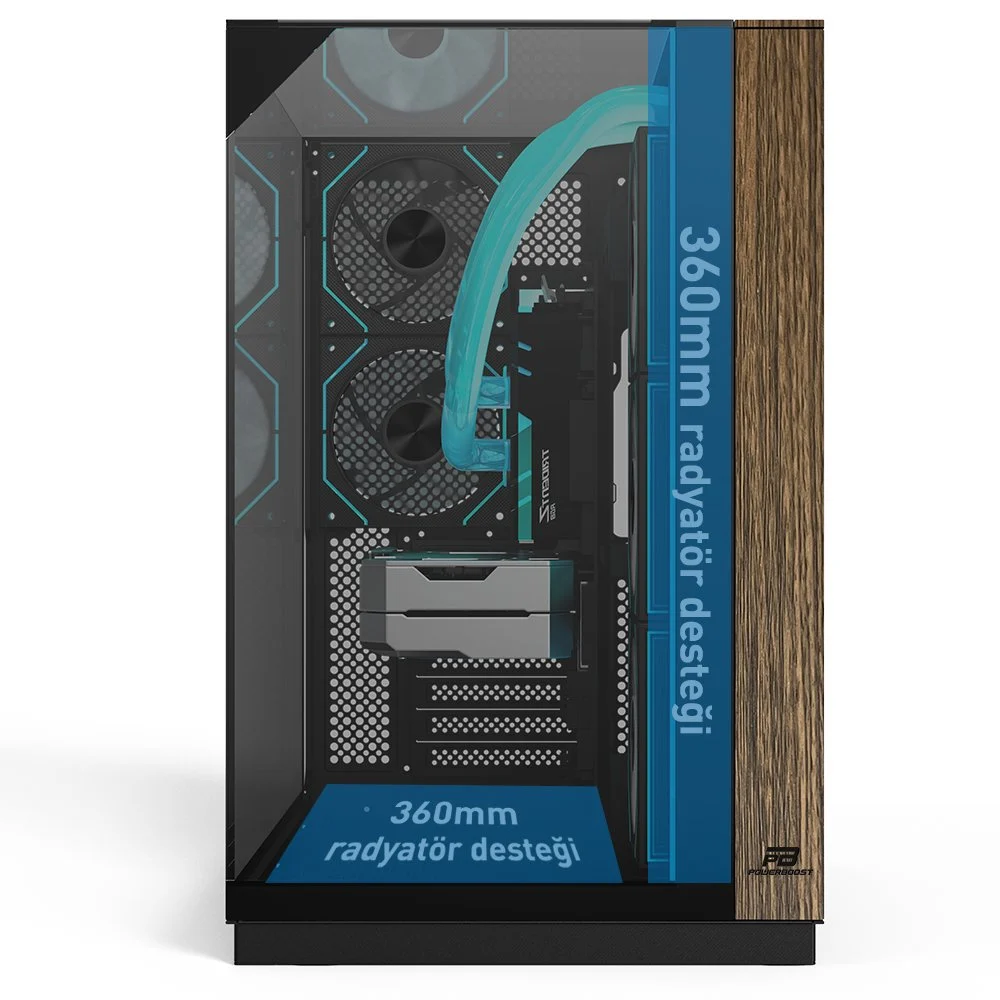 POWERBOOST ECLIPSE JBST-PBA100B 8-ARGB Fanlı Gaming Mid-Tower PC Kasası