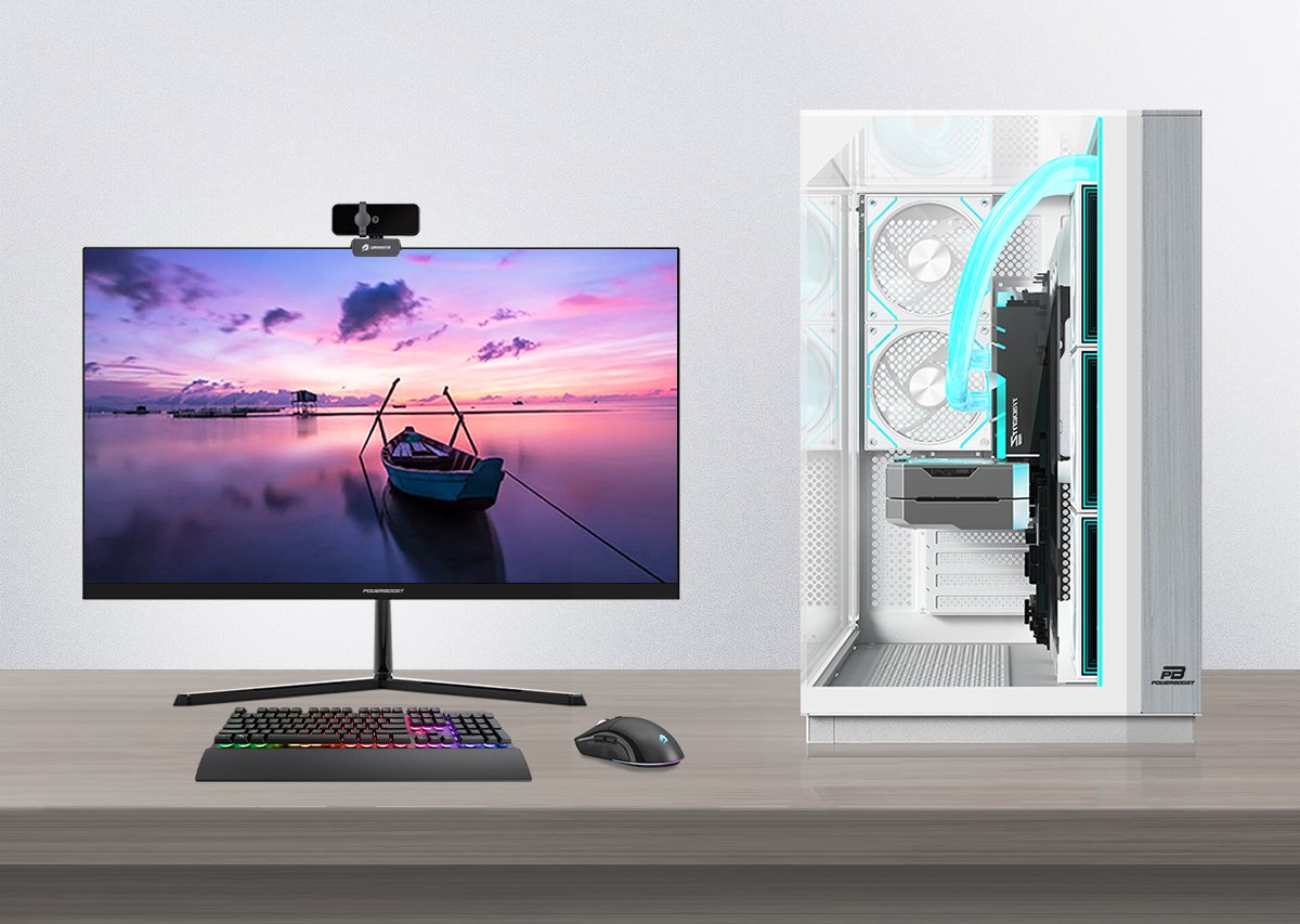 POWERBOOST ECLIPSE JBST-PBA100W 8-ARGB Fanlı Gaming Mid-Tower PC Kasası Beyaz