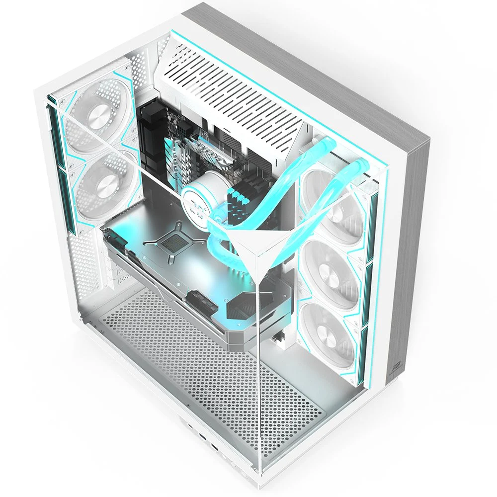 POWERBOOST ECLIPSE JBST-PBA100W 8-ARGB Fanlı Gaming Mid-Tower PC Kasası Beyaz
