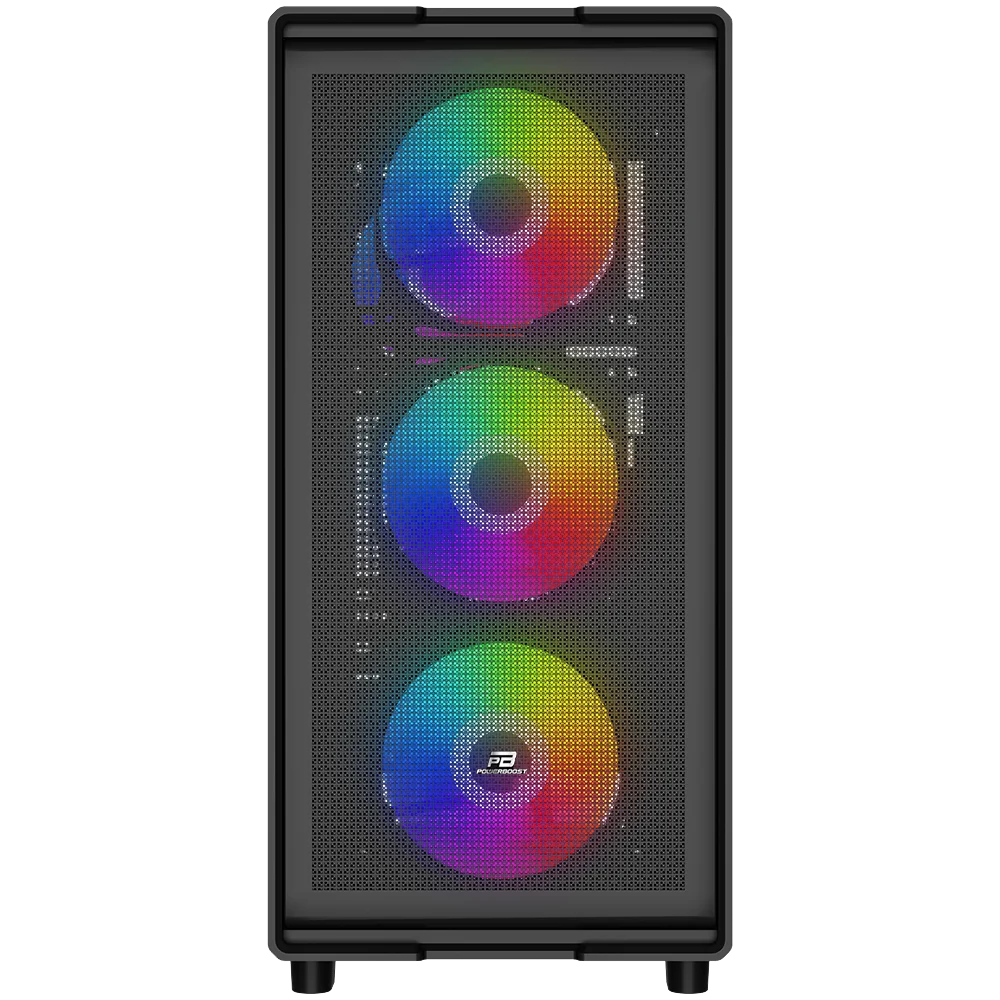 POWERBOOST 600W 80+ A601B 4-Rainbow Fanlı Gaming Mid-Tower PC Kasası
