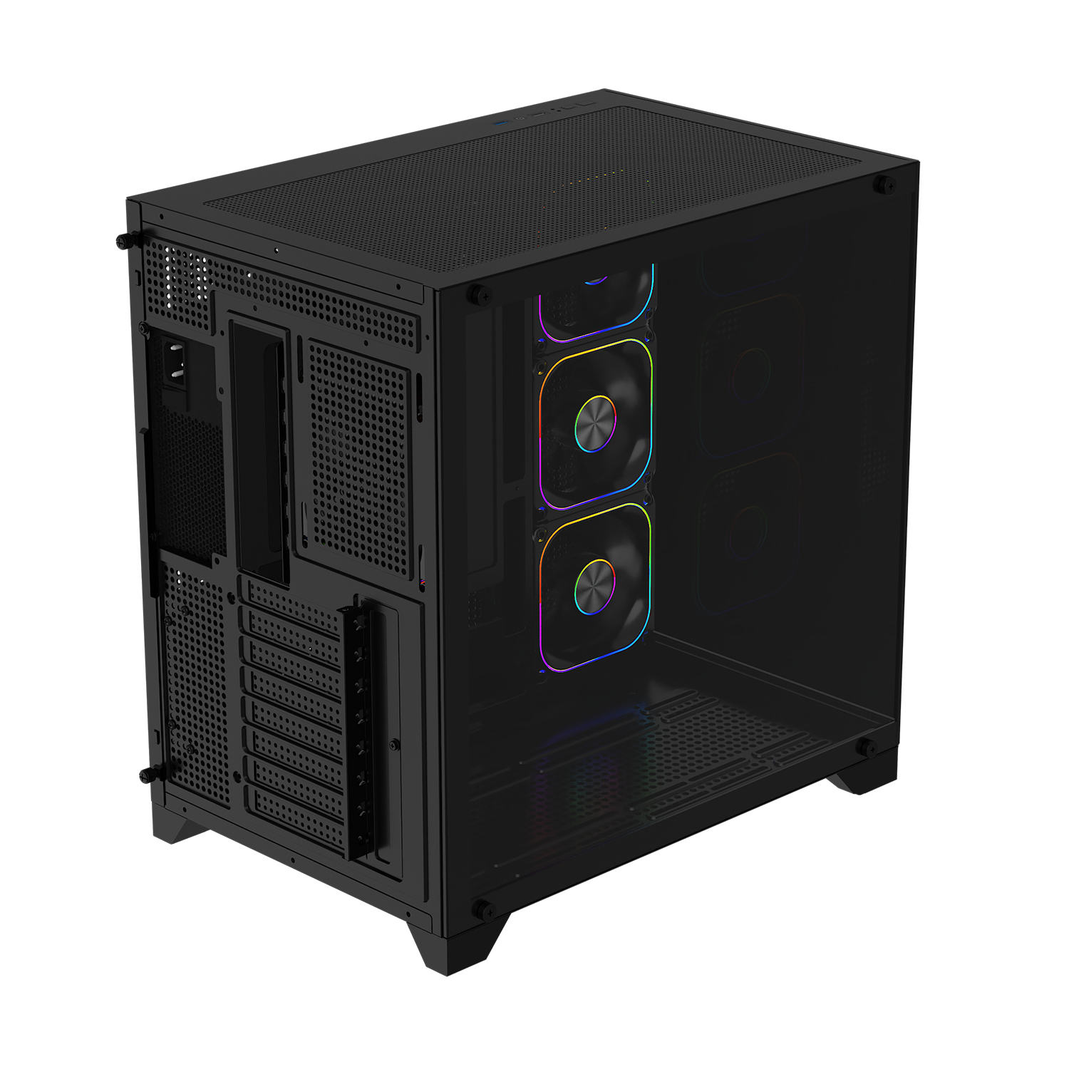 POWERBOOST 750W 80+ BRONZE PB-C9025B 4-ARGB Fanlı Gaming Mid-Tower PC Kasası