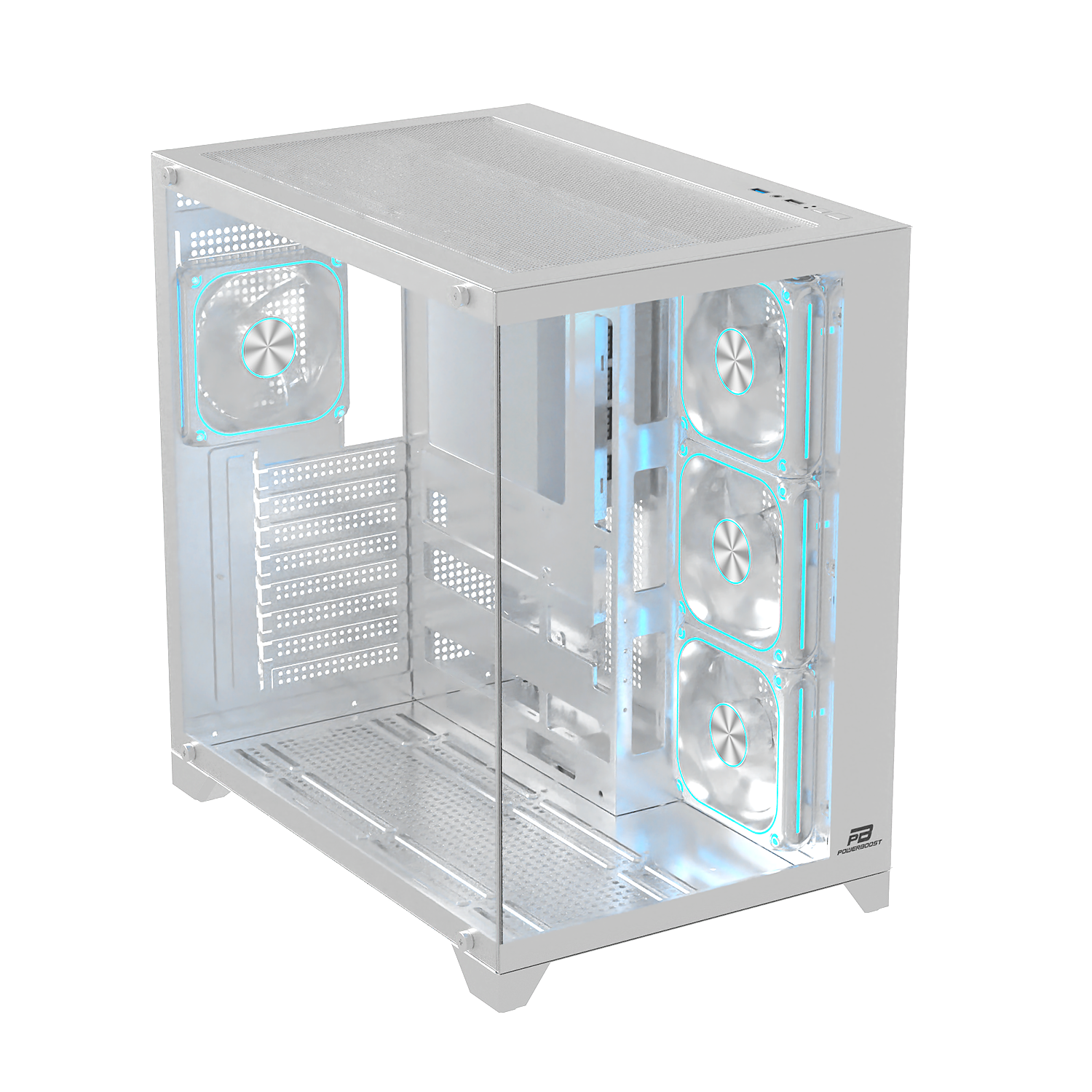 POWERBOOST 750W 80+ BRONZE PB-C9025W 4-ARGB Fanlı Gaming Mid-Tower PC Kasası