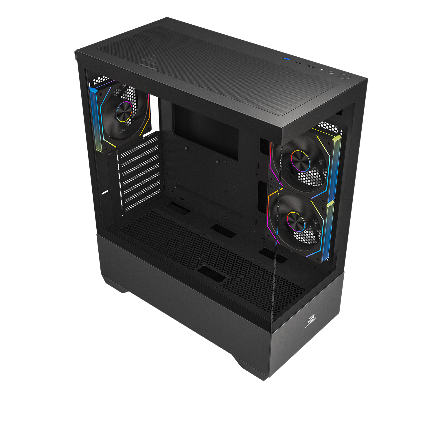 POWERBOOST 750W 80+ BRONZE PB-J9031B 3-ARGB Fanlı Gaming Mid-Tower PC Kasası