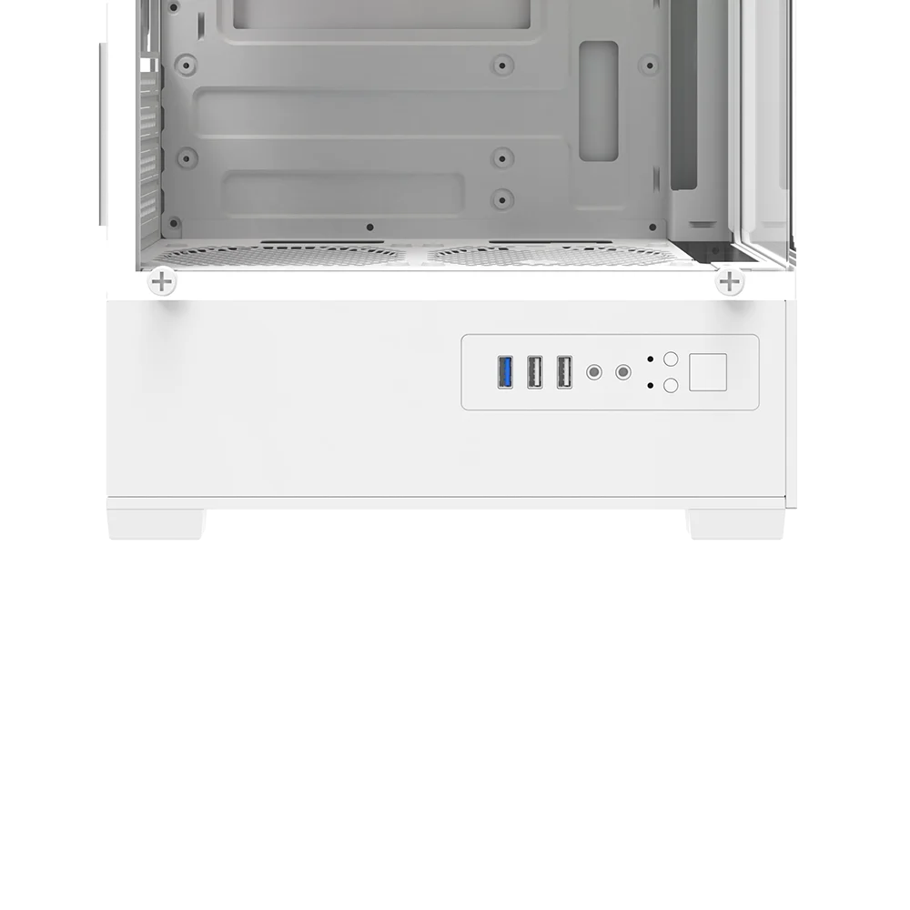 POWERBOOST 500W PB-M5001W 3-Rainbow Fanlı Gaming Micro-Tower PC Kasası Beyaz