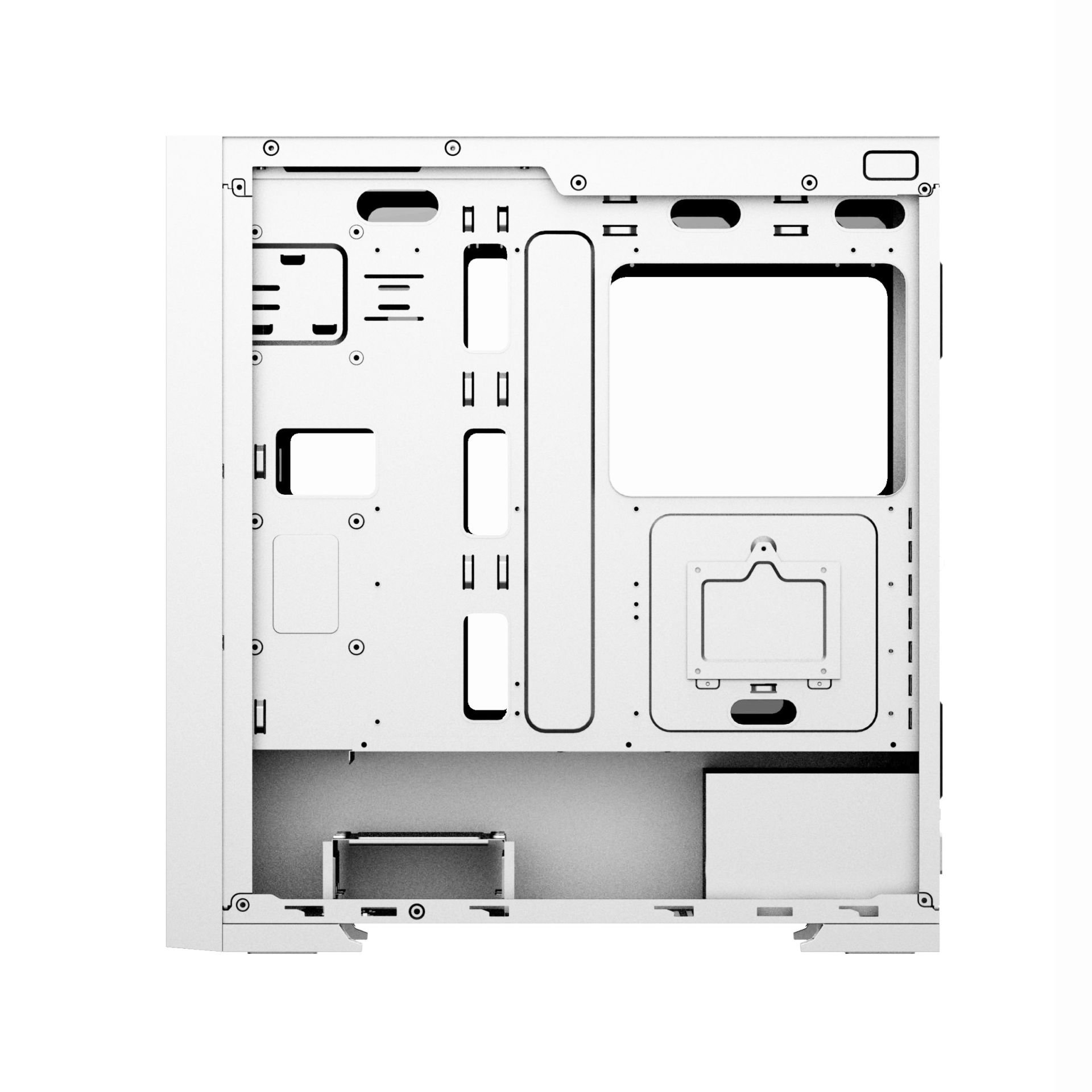 POWERBOOST PB-P1601BW  4-ARGB Fanlı Gaming EATX PC Kasası Beyaz ikinci görünüm