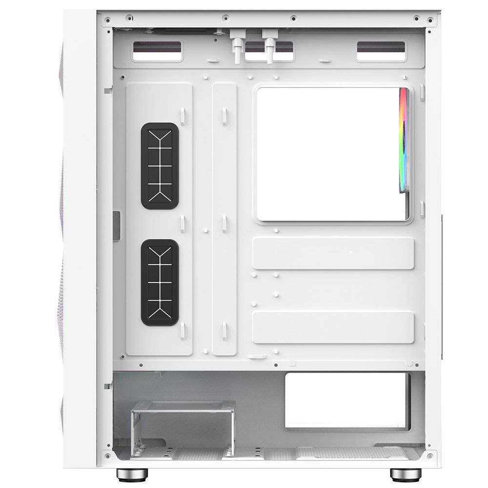 POWERBOOST PB-P3509BW 4-ARGB Fanlı Gaming Mid-Tower PC Kasası Beyaz ikinci görünüm