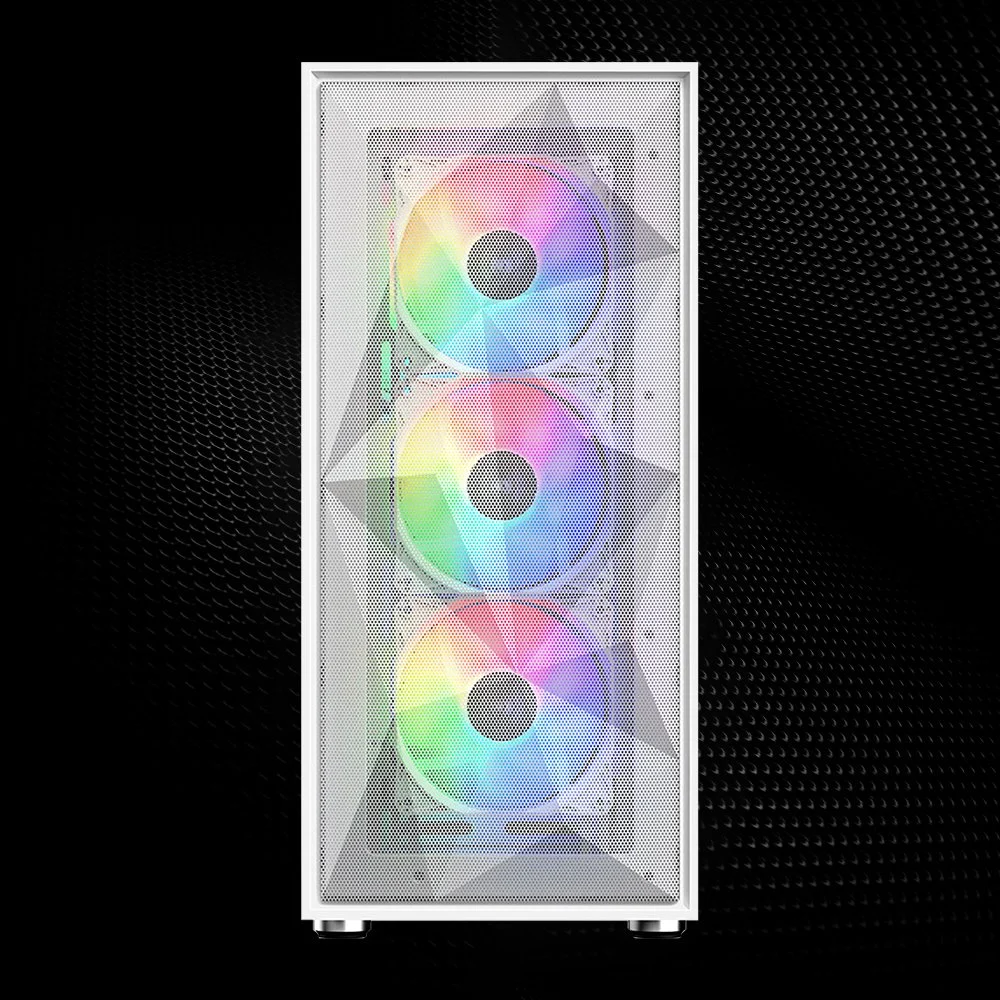 POWERBOOST PB-P3509BW 4-ARGB Fanlı Gaming Mid-Tower PC Kasası Beyaz
