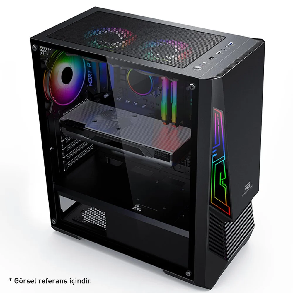 POWERBOOST VK-G2051S 3-ARGB Fanlı Gaming Mid-Tower PC Kasası